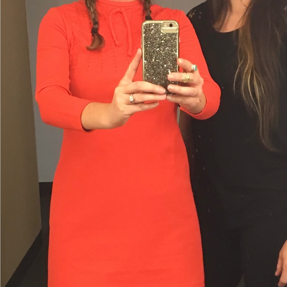 Vibrant poppy orange vintage dress/tunic